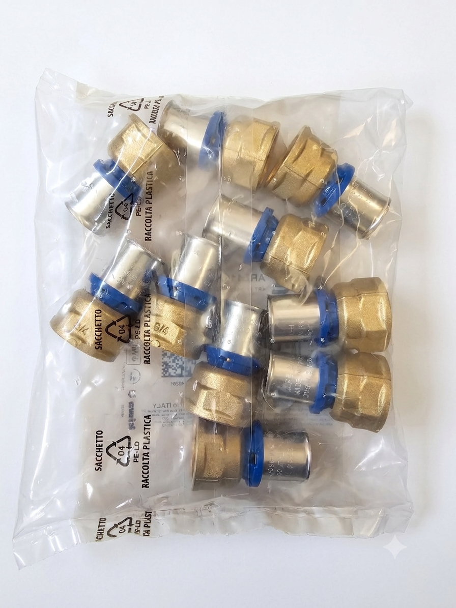 Manicotto a Pressare per Tubo Multistrato 3/4″ x 20 (10pz)