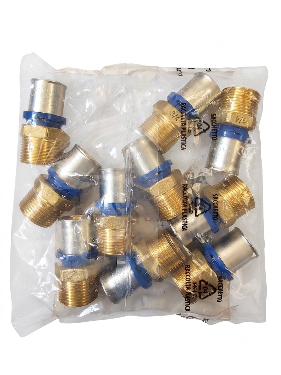 Niples a Pressare per Tubo Multistrato 3/4″ x 20 (10pz)