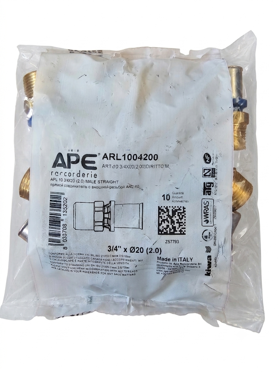 Niples a Pressare per Tubo Multistrato 3/4″ x 20 (10pz) - immagine 2