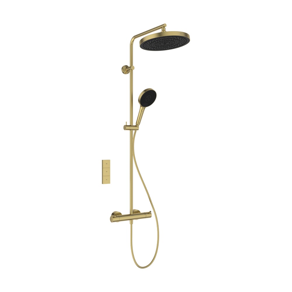 Colonna doccia termostatica Ideal Standard Ceratherm T125+ A7689A2 Brushed Gold soffione 30 cm