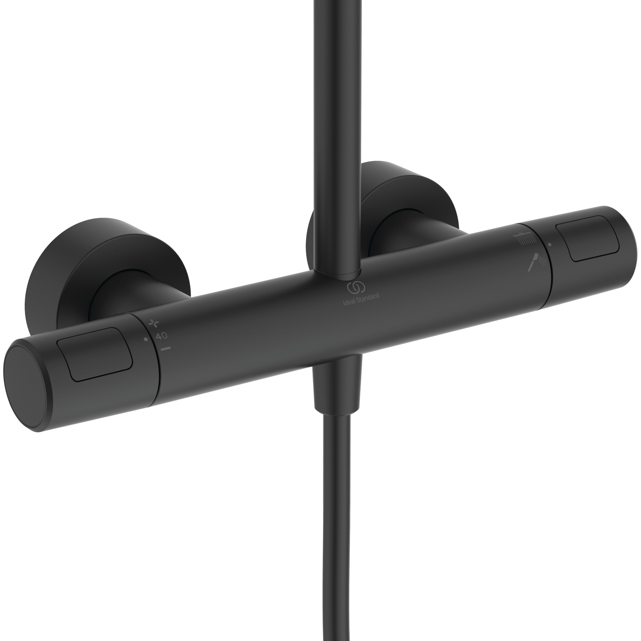 Colonna doccia termostatica Ideal Standard Ceratherm T25+ A8532XG nero seta versione ECO