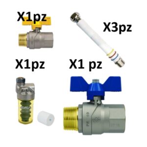 kit Raccordi completo Per Scaldabagno a Gas.