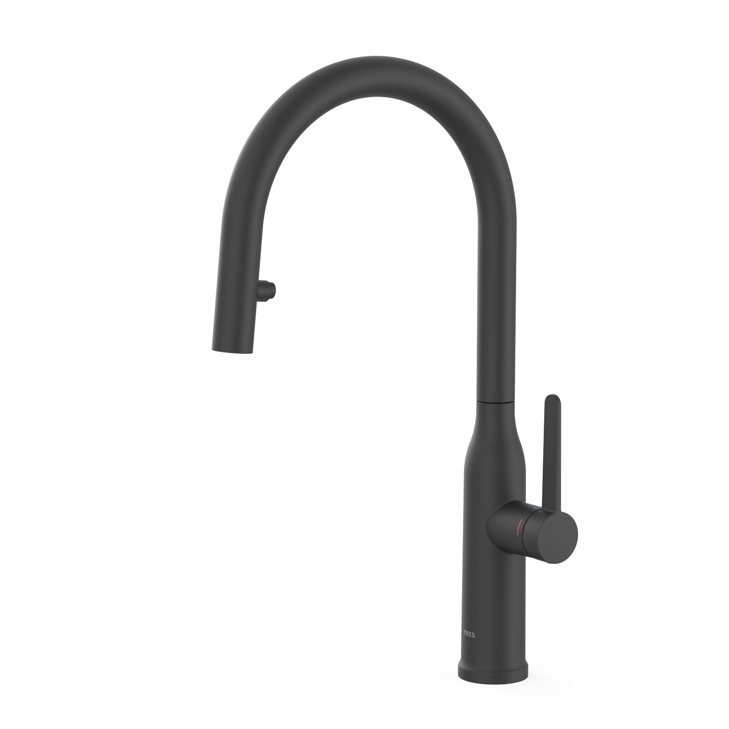 Miscelatore cucina con doccetta estraibile Tres Kitchens 23043802NM in finitura Nero opaco
