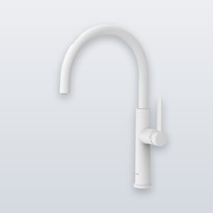 Miscelatore monocomando cucina Tres Kitchens 23044003BM in finitura Bianco opaco