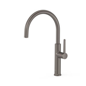 Miscelatore monocomando cucina Tres Kitchens 23044003GR in finitura Grafite PBT®