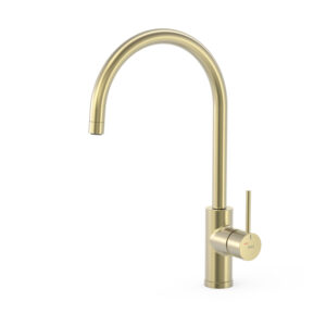 Miscelatore monocomando cucina Tres Kitchens 23044005CA in finitura Cava dorato PBT®