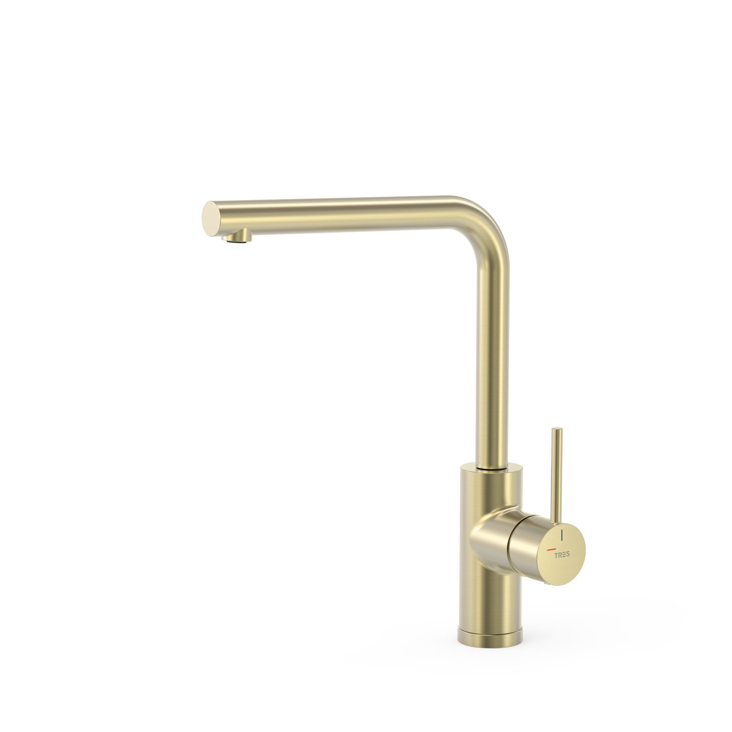Miscelatore monocomando cucina Tres Kitchens 23044006CA in finitura Cava dorato PBT®
