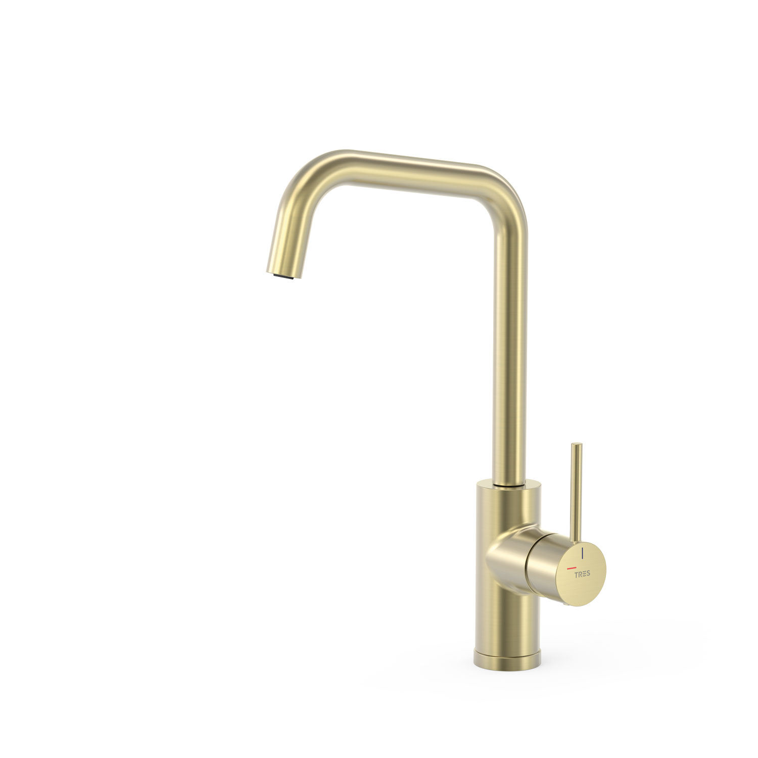 Miscelatore monocomando cucina Tres Kitchens 23044007CA in finitura Cava dorato PBT®