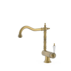Miscelatore sottofinestra cucina Tres Clasic 24233401LM in finitura Ottone invecchiato opaco